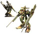  absurdres battletech gun highres mecha no_humans rifleman robot runya simple_background weapon 