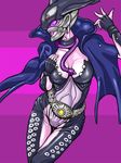  belt breasts cape cleavage earrings huujyu jewelry kamen_rider kamen_rider_ooo_(series) large_breasts lips mezul monster monster_girl orca solo 