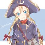  1girl blonde_hair blue_eyes blush braid coat frills hat long_hair open_mouth patty_fleur ribbon tales_of_(series) tales_of_vesperia 