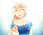  blonde_hair braids christa_renz dress eyes_closed happy long_hair shingek_no_kyojin 