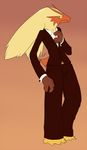  anthro blaziken clothing derfisch formal_dress invalid_tag nintendo pok&eacute;mon solo suit video_games 