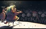  animal_ears choujuu_gigaku clapping commentary concert earplugs gradient_hair green_hair hijiri_byakuren kasodani_kyouko koto_inari long_hair microphone multicolored_hair mystia_lorelei mystia_lorelei_(bird) skirt smile solo_focus stage stage_lights touhou 