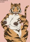  anthro big_breasts breasts feline female koreanmadfox mammal mature_female simple_background tiger 