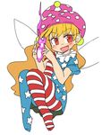  :d american_flag_dress american_flag_legwear blonde_hair blue_legwear clownpiece dress fairy_wings fire floating full_body hat ini_(inunabe00) jester_cap long_hair looking_at_viewer neck_ruff open_mouth pantyhose pink_fire pink_hat polka_dot polka_dot_hat red_eyes red_legwear short_dress short_sleeves simple_background smile solo star star_print striped striped_dress striped_legwear touhou v-shaped_eyebrows very_long_hair white_background wings 