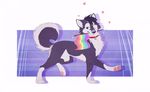  anthropornorphic canine collar dog feral flag heterochromia husky male male/male mammal pride_(disambiguation) rainbow solo yukicanis 