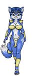  2017 absurd_res anthro big_breasts breasts canine cleavage clothed clothing female fox happyanthro hi_res krystal looking_at_viewer mammal nintendo skimpy smile solo star_fox video_games 