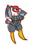  2017 alpha_channel amelia_(animal_crossing) animal_crossing anthro armpits avian badassbaal beak big_breasts bird breasts clothed clothing eagle feathers female hi_res nintendo simple_background solo transparent_background video_games 