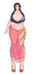 areolae breasts huge_breasts jay-marvel midriff nico_robin nipples one_piece open_clothes skirt standing 