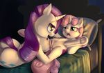  2017 anus bed blue_eyes blush cutie_mark datflank duo equine female female/female feral friendship_is_magic green_eyes hair hi_res hooves horn incest inside long_hair lying mammal multicolored_hair my_little_pony on_back on_bed pillow purple_hair pussy pussy_juice rarity_(mlp) spread_legs spreading sweetie_belle_(mlp) tongue tongue_out two_tone_hair underhoof unicorn young 