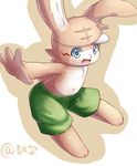  abababab anthro blue_eyes boxers_(clothing) bulge clothed clothing cub fur hat lagomorph male mammal multicolored_fur open_mouth rabbit solo standing tan_fur topless two_tone_fur underwear white_fur young 
