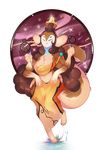  4_arms anthro armpits breasts clothed clothing female fur hair long_hair mammal monkey multi_arm multi_limb nite primate solo standing wide_hips 