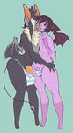  anthro balls barely_contained bat big_balls big_penis bulge clothed clothing collar crossdressing duo french_kissing girly kissing looking_at_viewer male male/male mammal mcarson panties penis standing thick_thighs tongue tongue_out underwear 