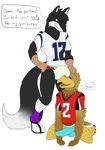  atlanta_falcons avian avoid_posting bird boots bulge canine clothing darth_the_fox falcon football_(disambiguation) footwear fox freddie_falcon jockstrap male mammal new_england_patriots nfl samagthrav2 shirt t-shirt underwear 