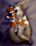  anthro foxxie_softpaws male male/male mammal miles_prower nautilusta penis rodent simple_background sonic_(series) squirrel 