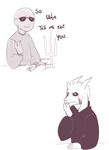  anthro asriel_dreemurr black_sclera boss_monster candle caprine clothing eyewear glass glasses goat god_of_hyperdeath horn long_ears mammal markings not-so-chaotic simple_background sweater undertale video_games white_background 