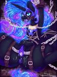  2017 absurd_res armor armpits bdsm black_fur blue_eyes bondage bound chain collar cum cum_in_mouth cum_in_pussy cum_inside dimwitdog equine fangs feathered_wings feathers female feral friendship_is_magic fur helmet hi_res horn mammal my_little_pony princess_luna_(mlp) pussy solo spread_pussy spreading straps winged_unicorn wings 