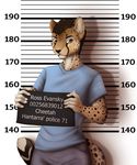  5_fingers anthro brown_eyes cheetah clothed clothing feline kyotokisha15 male mammal mugshot solo 