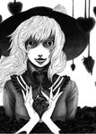  comic crazy_eyes greyscale hane_(azelye) hat heart_(organ) holding komeiji_koishi long_sleeves looking_at_viewer monochrome third_eye touhou translation_request upset wide_sleeves 