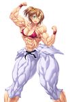  1girl abs breasts extreme_muscles female legs muscle original purukogi_(plasma_beach) simple_background solo 