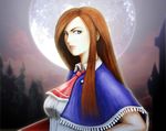  artist_request ascot breasts brown_hair capelet castle castlevania castlevania:_portrait_of_ruin charlotte_aulin long_hair moon small_breasts solo source_request tree 
