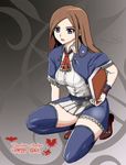  artist_request blue_eyes blue_legwear breasts brown_hair castlevania castlevania:_portrait_of_ruin charlotte_aulin large_breasts long_hair panties solo source_request thighhighs underwear 