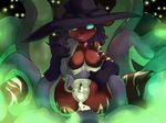  2016 anthro blue_eyes breasts canine claws cum cum_in_pussy cum_inside detailed_background female fox fur hair halloween hat holidays jailbait_knight looking_at_viewer lying magic_user mammal night nipples nude open_mouth penetration purple_hair pussy red_fur sex solo teeth tentacles vaginal witch witch_hat 