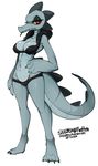  anthro bea_(nitw) big_hands bikini breasts cigarette cleavage clothed clothing crocodile crocodilian female navel night_in_the_woods red_eyes reptile scalie simple_background skimpy slugbox solo standing swimsuit thick_tail white_background yellow_sclera 
