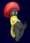  2017 anthro balls black_balls black_penis black_skin byondrage clothed clothing disney erection flora heartless kingdom_hearts male mammal mushroom not_furry nude penis plant simple_background solo square_enix video_games yellow_eyes 