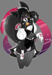  anthro bulge clothed clothing collar crossdressing feline fur hair looking_at_viewer maid_uniform male mammal nite solo uniform 