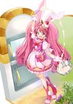  animal_ears bunny_ears dress kirakira_precure_a_la_mode tail usami_ichika yuutarou_(pixiv822664) 