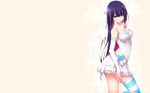  bow cleavage dress panty_&amp;_stocking_with_garterbelt stocking thigh-highs white wings 