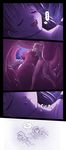  2girls anna_tristar blush crisis dreaming english felarya giantess glasses highres hungry inside_creature karbo lamia licking_lips monster_girl multiple_girls night saliva sleeping star stomach_growling swallowing teeth tongue tongue_out uvula vore 