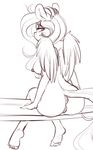  2017 anthro anthrofied anus breasts butt darkhazard equine feathered_wings feathers feet female fluttershy_(mlp) friendship_is_magic hair horn humanoid_feet long_hair looking_at_viewer mammal my_little_pony nipples nude plantigrade princess_celestia_(mlp) soles solo winged_unicorn wings 