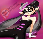  breasts brown_eyes callie camel_toe cephalopod clothed clothing emmapresents english_text female humanoid inkling looking_at_viewer marine nintendo not_furry one_eye_closed solo splatoon squid text video_games wink 