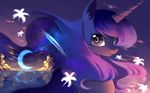  blue_eyes blue_hair equine female feral friendship_is_magic gianghanez2880 hair horizon horn looking_at_viewer mammal moon my_little_pony outside princess_luna_(mlp) sky smile solo unicorn water 