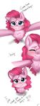  &lt;3 2017 absurd_res blue_eyes blush dialogue earth_pony english_text equine eyes_closed female feral friendship_is_magic hair hi_res horse hug looking_at_viewer mammal mrscurlystyles my_little_pony pink_hair pinkie_pie_(mlp) pony simple_background smile solo text white_background 