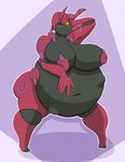  anthro armpits belly big_belly big_breasts blush breasts drpolice female gstef hand_on_stomach nintendo pok&eacute;mon post_vore scolipede video_games vore 