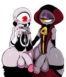  &lt;3 alien balls blush clothed clothing cy_(sssonic2) cyclops duo frottage half-closed_eyes hoodie len_(sssonic2) male male/male not_furry pants_down partially_clothed penis sex simple_background sssonic2 sweat uncut white_background 