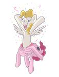  2013 alpha_channel blonde_hair equine feral friendship_is_magic fur hair mammal my_little_pony pegasus pinkie_pie_(mlp) pixel-prism simple_background solo surprise_(pre-g4) transparent_background white_fur wings 