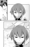 1girl comic commentary_request fate/grand_order fate/prototype fate/prototype:_fragments_of_blue_and_silver fate_(series) fingerless_gloves fujimaru_ritsuka_(male) gloves greyscale hair_between_eyes hassan_of_serenity_(fate) highres ichihara_kazuma monochrome short_hair skull_mask translation_request 