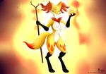  2017 absurd_res anthro anthrofied armpits big_breasts breasts canine curves delphox digital_media_(artwork) exotic fantasy female fire fox hi_res magic_user mammal moon navel nintendo nipples nude pok&eacute;mon pussy slim solo staff thick_thighs video_games voluptuous vulpines wide_hips witch yiffler 