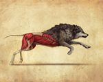  anatomy black_nose bone canine claws digital_media_(artwork) feral fur grey_fur mammal meat paws solo tamberella wolf 