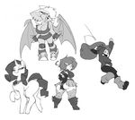  2017 anthro bat big_breasts bigdad breasts butt cleavage clothed clothing crossover equine female feral friendship_is_magic gaz group horn human invader_zim mabel_pines mammal my_little_pony rarity_(mlp) rouge_the_bat sonic_(series) unicorn 