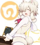  ^_^ alpaca_ears alpaca_suri_(kemono_friends) alpaca_tail animal_ears balcony bangs beige_shorts beige_vest blonde_hair blush chalkboard closed_eyes cowboy_shot cup eyelashes facing_viewer fingernails from_behind fur-trimmed_sleeves fur-trimmed_vest fur_collar fur_trim gradient_ribbon hair_bun hair_over_one_eye hair_ribbon hiragana indoors japari_symbol kemono_friends long_sleeves multicolored multicolored_ribbon neck_ribbon nejime open_mouth orange_ribbon pantyhose pink_ribbon ribbon shiny shiny_skin shirt short_hair shorts sidelocks smile solo swept_bangs tail teacup translated tress_ribbon vest white_background white_legwear white_shirt |d 