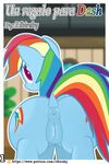  anus earth_pony equine female feral friendship_is_magic hair horse mammal multicolored_hair my_little_pony patreon pony presenting pussy rainbow_dash_(mlp) ribiruby seductive 