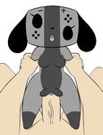  animate_inanimate animated anthro black_nose breasts canine dog female human looking_at_viewer male male/female mammal mutee nintendo nintendo_switch nude open_mouth penetration penis pussy sex simple_background size_difference switch_dog vaginal vaginal_penetration video_games white_background 