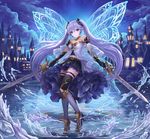  hatsune_miku heels lunacle sword thighhighs vocaloid wings 
