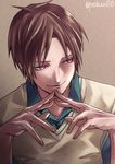  artist_name brown_hair fujisaki_kouto male_focus noragami pink_eyes posshan_(posshan00) solo upper_body 