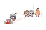  animal_ears bowwow_(hamju94) commentary cooking eurasian_eagle_owl_(kemono_friends) fire kaban_(kemono_friends) kemono_friends lid multiple_girls northern_white-faced_owl_(kemono_friends) pot serval_(kemono_friends) serval_ears stirring translated trembling 