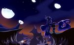  cutie_mark detailed_background equine feral friendship_is_magic hooves horn mammal moon my_little_pony nadnerbd night princess_luna_(mlp) sky solo standing star starry_sky winged_unicorn wings 